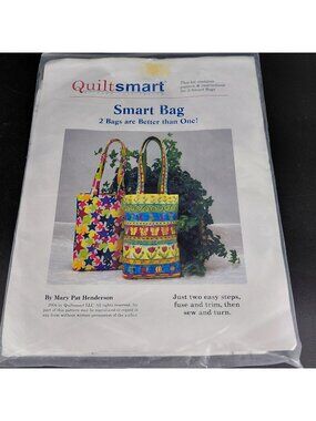Quiltsmart Smart Bag Purse Tote Pattern Printed Interfacing Sewing Craft Kit